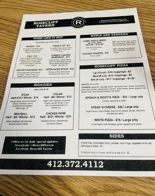 Menu photo 1 Rosecliff Tavern Monroeville, PA