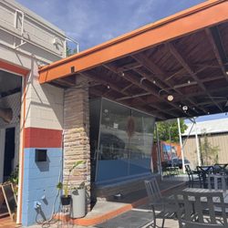 The Ice Cream Barr - Outside seating and inside by the wine and coffee.
