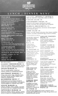 Menu photo 3 Underground coffee and ales Ellenville, NY