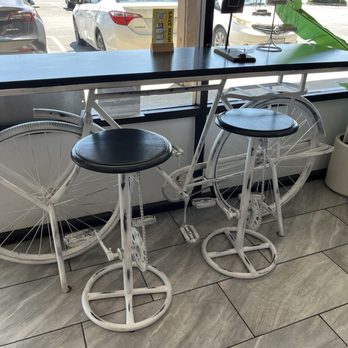 The Bomb Teashop - Adorable bike table and seats - Bubble Tea Near Me - Roseville, California The Bomb Teashop - Adorable bike table and seats - Bubble Tea Near Me - Roseville, California