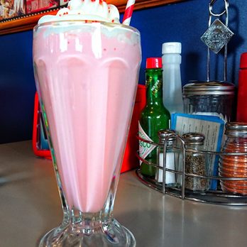 Lester D's Reel Diner - Strawberry banana milkshake ($5.25) - Diners Near Me - St. Catharines, Ontario Lester D's Reel Diner - Strawberry banana milkshake ($5.25) - Diners Near Me - St. Catharines, Ontario
