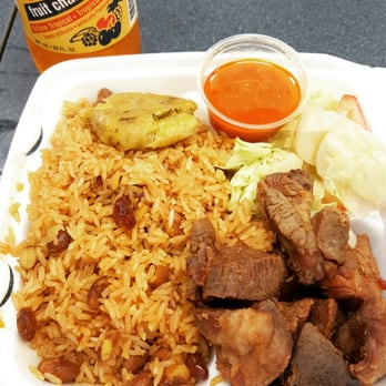 Wilou Express - Casse-Croûte Haitien - Griot with fried rice - Cajun/Creole Near Me - Laval, Quebec Wilou Express - Casse-Croûte Haitien - Griot with fried rice - Cajun/Creole Near Me - Laval, Quebec