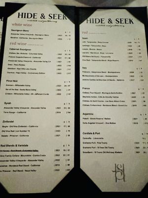 Menu photo 8 Hide & Seek Salt Lake City, UT