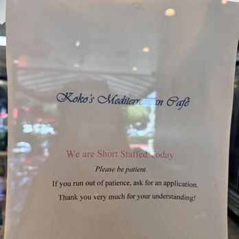 Kokos Mediterranean Cafe - Appreciate their sense of humor - Greek Near Me - Pasadena, California Kokos Mediterranean Cafe - Appreciate their sense of humor - Greek Near Me - Pasadena, California