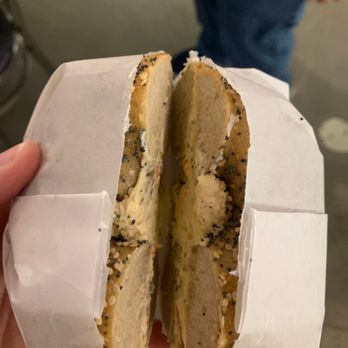 Bagel Guild - Everything bagel with veggie cream cheese. - Bagels Near Me - Boston, Massachusetts