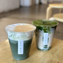 Ssuk (Mugwort) and Earl Grey Matcha Cream Top