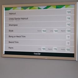 Great Clips - Menu