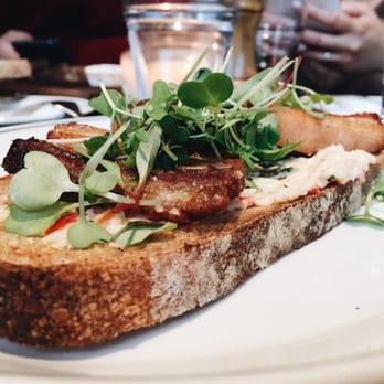 Woodberry Kitchen - Pork belly open sandwich. - American Near Me - Baltimore, Maryland Woodberry Kitchen - Pork belly open sandwich. - American Near Me - Baltimore, Maryland