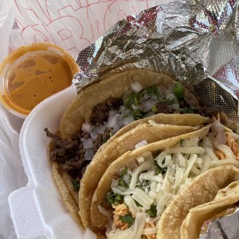 Jalisco Deli - three tacos in a styrofoam container - Tacos Near Me - Imlay City, Michigan Jalisco Deli - three tacos in a styrofoam container - Tacos Near Me - Imlay City, Michigan