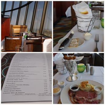 Chart House - Hot fresh rolls, small prime rib with mashed potatoes, crab tater tots - Seafood Near Me - San Antonio, Texas