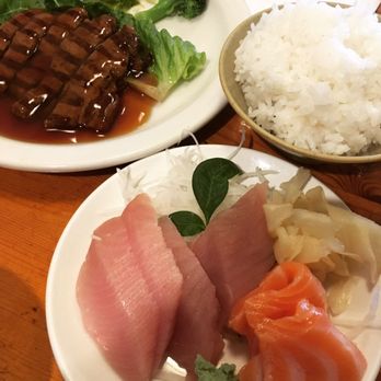 Sushi Kiyosuzu - Combination lunch: beef teriyaki and sashimi - Japanese Near Me - Arcadia, California Sushi Kiyosuzu - Combination lunch: beef teriyaki and sashimi - Japanese Near Me - Arcadia, California