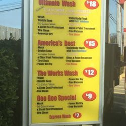 Take 5 Car Wash - In case anyone wants to know the prices before you get in line (1/20/18)