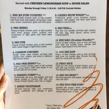 Thai Cuisine - Lunch special menu - Thai Near Me - Olney, Maryland Thai Cuisine - Lunch special menu - Thai Near Me - Olney, Maryland