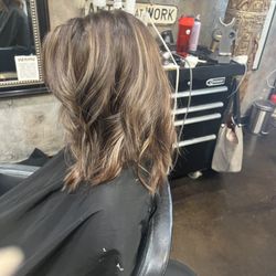 Louise - Highlighted Brown hair with toner