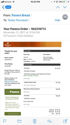 Menu photo 1 Panera Bread Lawrence, KS
