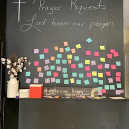Prayer wall at Aha Donuts and More