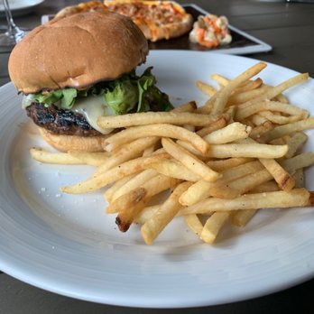 Plate - HH Burger came w/ Fries - Cocktail Bars Near Me - Kansas City, Missouri Plate - HH Burger came w/ Fries - Cocktail Bars Near Me - Kansas City, Missouri