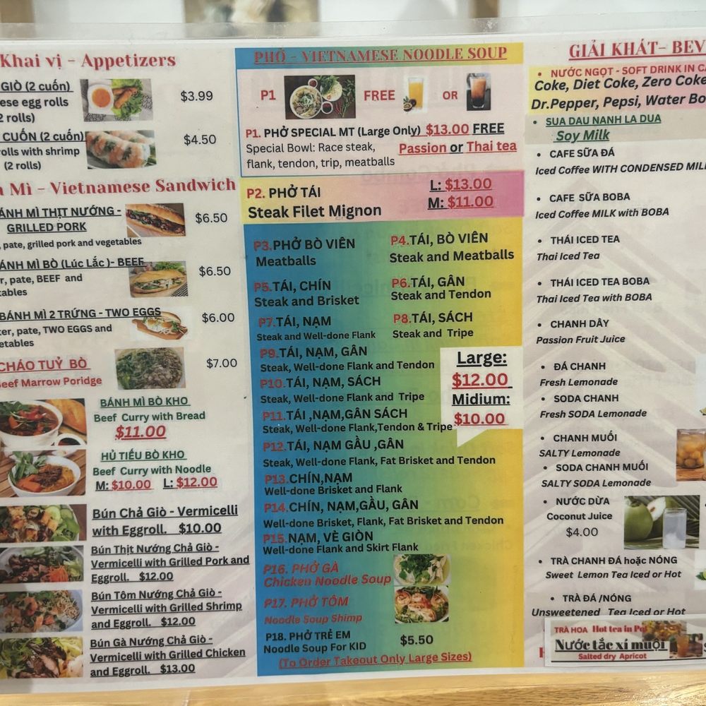 Pho MT Mien Trung - Menu - Vietnamese Near Me - Houston, Texas Pho MT Mien Trung - Menu - Vietnamese Near Me - Houston, Texas