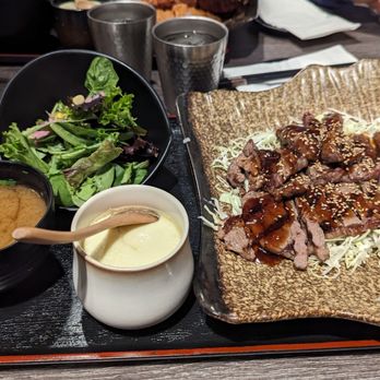 Sushi Pro - Teriyaki beef, miso soup, salad and chawanmushi for extra charge. - Japanese Near Me - San Jose, California Sushi Pro - Teriyaki beef, miso soup, salad and chawanmushi for extra charge. - Japanese Near Me - San Jose, California