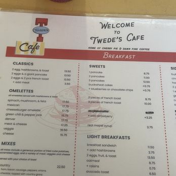 Twede's Cafe - Cute menu! - American Near Me - North Bend, Washington Twede's Cafe - Cute menu! - American Near Me - North Bend, Washington