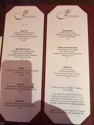 Menu photo 2 Camellia Restaurant Horsham, WSX