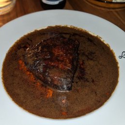 Steak with a gravy sauce