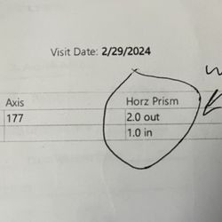 Alexander Grand, MD - horizontal prism should have both been written as "out" but here one was written as "in"