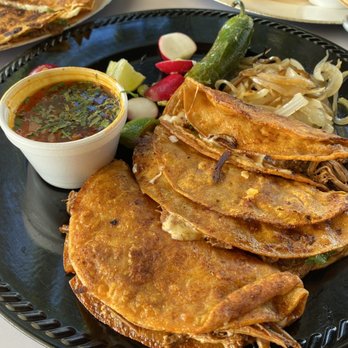 El Agava Azul - Birria tacos with radish, grilled onion, Jalapeños - Food Trucks Near Me - Jacksonville, Florida