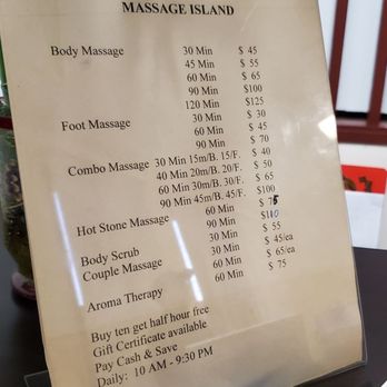 Massage Island - Price menu - Massage Near Me - Santa Rosa, California Massage Island - Price menu - Massage Near Me - Santa Rosa, California