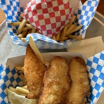 Tom's Fish N Chips - Three piece cod and chips- amazing!! - Burgers Near Me - Cannon Beach, Oregon Tom's Fish N Chips - Three piece cod and chips- amazing!! - Burgers Near Me - Cannon Beach, Oregon