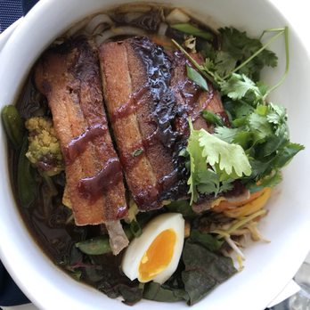 Ocean Hai - Rice noodles, vegetables, and crispy melt-in-your-mouth pork belly in a pho broth. - New American Near Me - Clearwater Beach, Florida Ocean Hai - Rice noodles, vegetables, and crispy melt-in-your-mouth pork belly in a pho broth. - New American Near Me - Clearwater Beach, Florida
