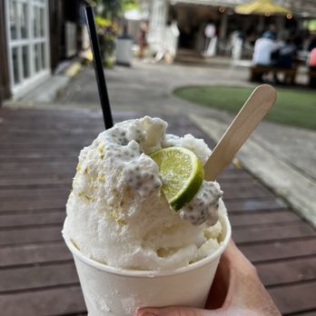The Fresh Shave - Coconut lime with chia seed cream. - Shaved Ice Near Me - Koloa, Hawaii The Fresh Shave - Coconut lime with chia seed cream. - Shaved Ice Near Me - Koloa, Hawaii