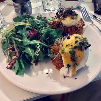 Threefold Cafe - Pope Benedict Breakfast with pulled pork - Breakfast & Brunch Near Me - Coral Gables, Florida