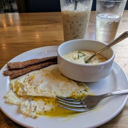 B.E.G (bacon, eggs, and grits).