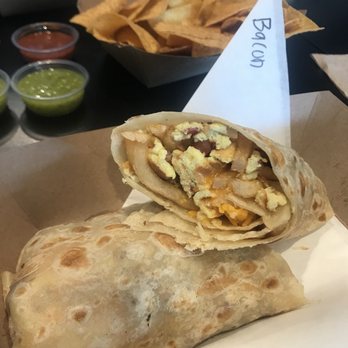 Blue Burro - Bacon breakfast burrito - Salad Near Me - Long Beach, California