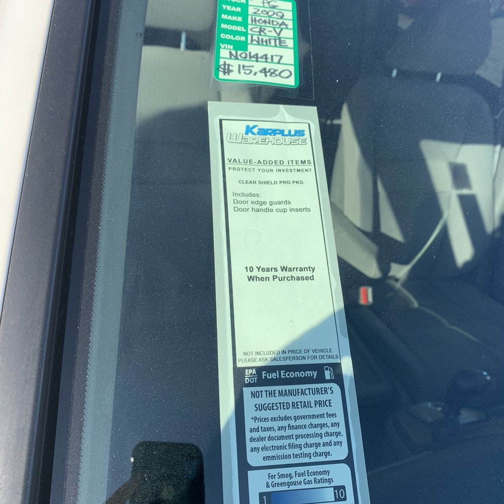 Karplus Warehouse - Sticker Price at dealership, what is going on here? - Used Car Dealers Near Me - Pacoima, California Karplus Warehouse - Sticker Price at dealership, what is going on here? - Used Car Dealers Near Me - Pacoima, California