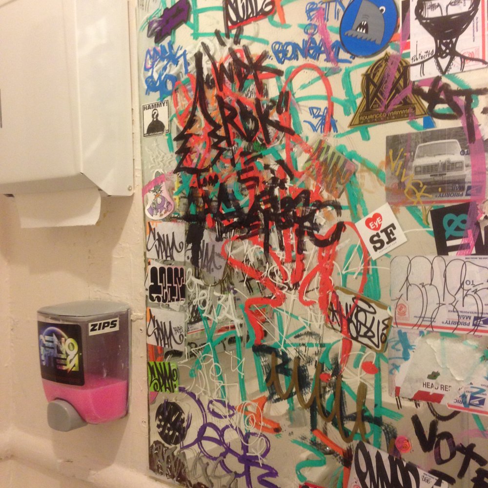 Mr. Bing's - Graffiti on the men's room mirror - Dive Bars Near Me - San Francisco, California Mr. Bing's - Graffiti on the men's room mirror - Dive Bars Near Me - San Francisco, California