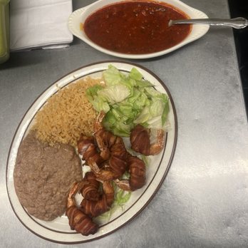 Colima's Mexican Restaurant - Bacon wrap shrimp served with our famous Salsa a la Diabla. (Camarones Rellenos con Salsa a la Diabla). - Seafood Near Me - Visalia, California Colima's Mexican Restaurant - Bacon wrap shrimp served with our famous Salsa a la Diabla. (Camarones Rellenos con Salsa a la Diabla). - Seafood Near Me - Visalia, California