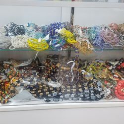 African Textiles & Clothing Center - BEADS FOR YOUR WRISTS, NECK, HEAD, WAIST QND EVEN ANKLES!!! LOTSVOF TRADITIONAL BEADS SOLD HERE AT 1288 WILSON AVE (ACROSS THE NEW HUMBER HO