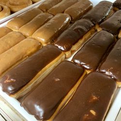 Daylight Donuts - None fill and fill long johns:  Flavors: Strawberry, Blueberry, Raspberry, Custard, Cherry, Lemon, Chocolate, Cream Cheese and White Cream.