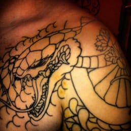 Beginning of snake sleeve.