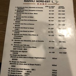 Food menu