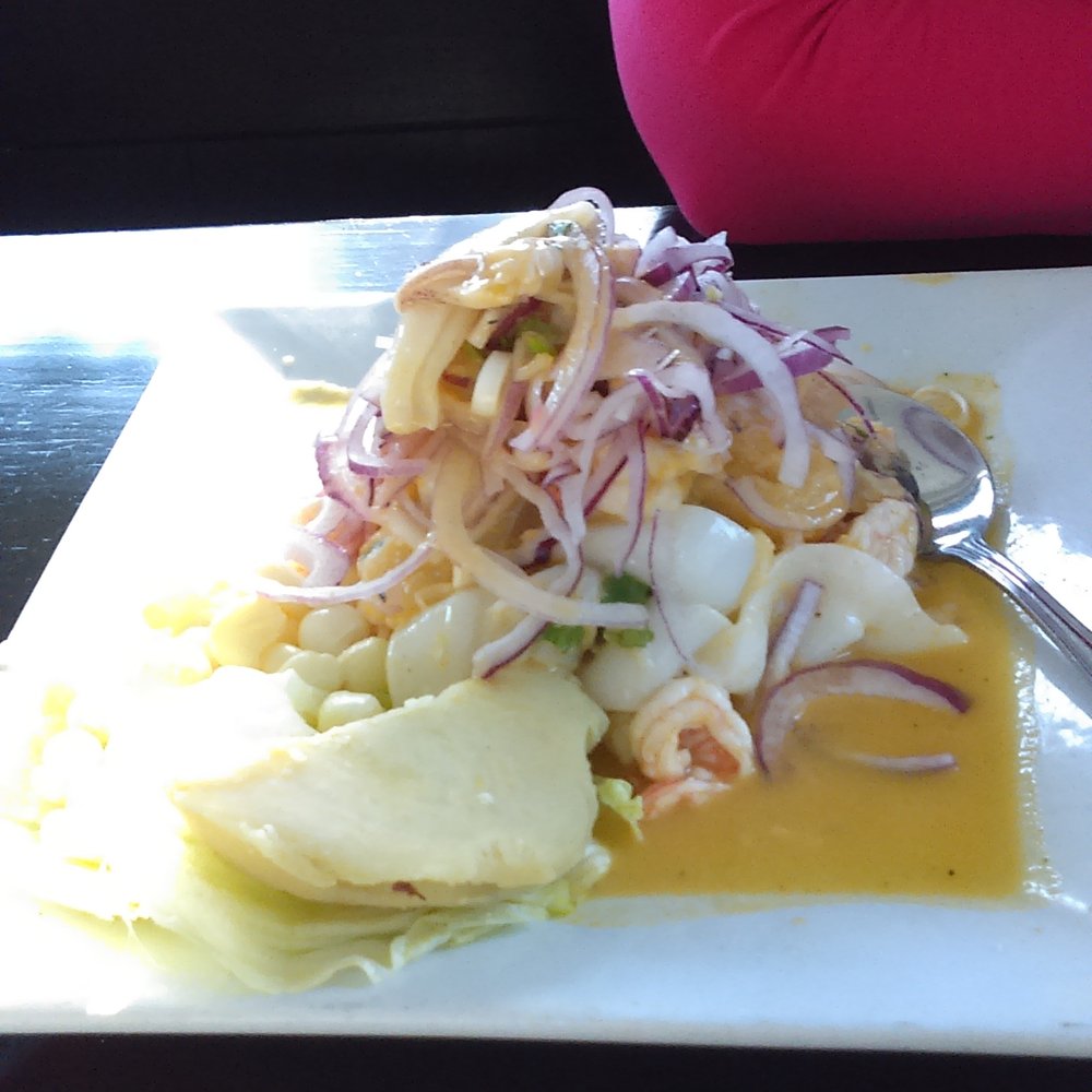 Mamita Peruvian Restaurant - This is the ceviche mixto all kinds of different fish squid calamari seafoods of all sorts - Peruvian Near Me - Glendale, California