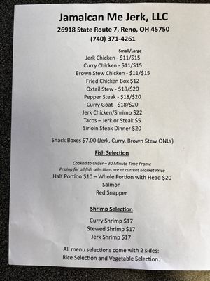 Menu photo 1 Jamaican Me Jerk Marietta, OH