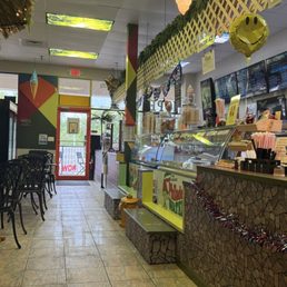 The interior is a mish-mash of decorations. It's sort of overwhelming.