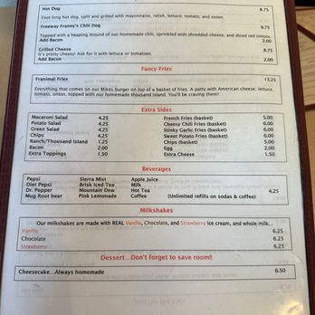 Mike's at the Crossroads - Menu 8/4/24 - American Near Me - Cotati, California
