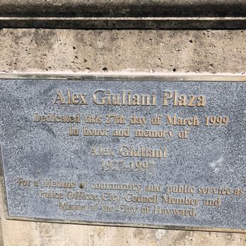 Alex Giuliani Plaza - Signage memorializing plaza - Playgrounds Near Me Alex Giuliani Plaza - Signage memorializing plaza - Playgrounds Near Me
