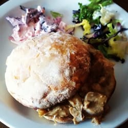 The Green - Turkey, stuffing, & cranberry sandwich roll (w/ slaw and salad greens on the side)