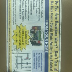 Kern County Special Waste Facility - This is Saturday or Wednesday, not Wednesday through Saturday.