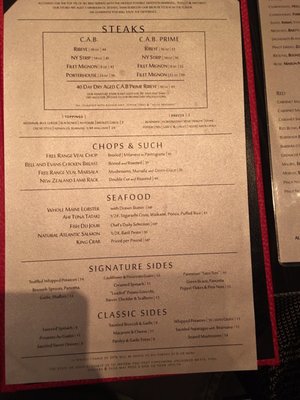 Menu photo 6 Red The Steakhouse Cleveland, OH